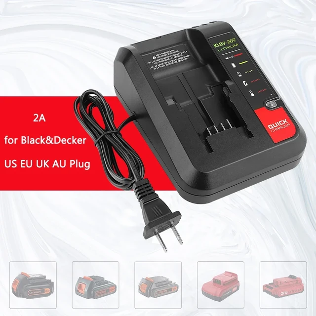 For Black Decker 20v charger Li-ion Battery Charger For Porter  Cable/Stanley 10.8V 14.4V 18V PCC690L L2AFC FMC690L FMC688L 686L