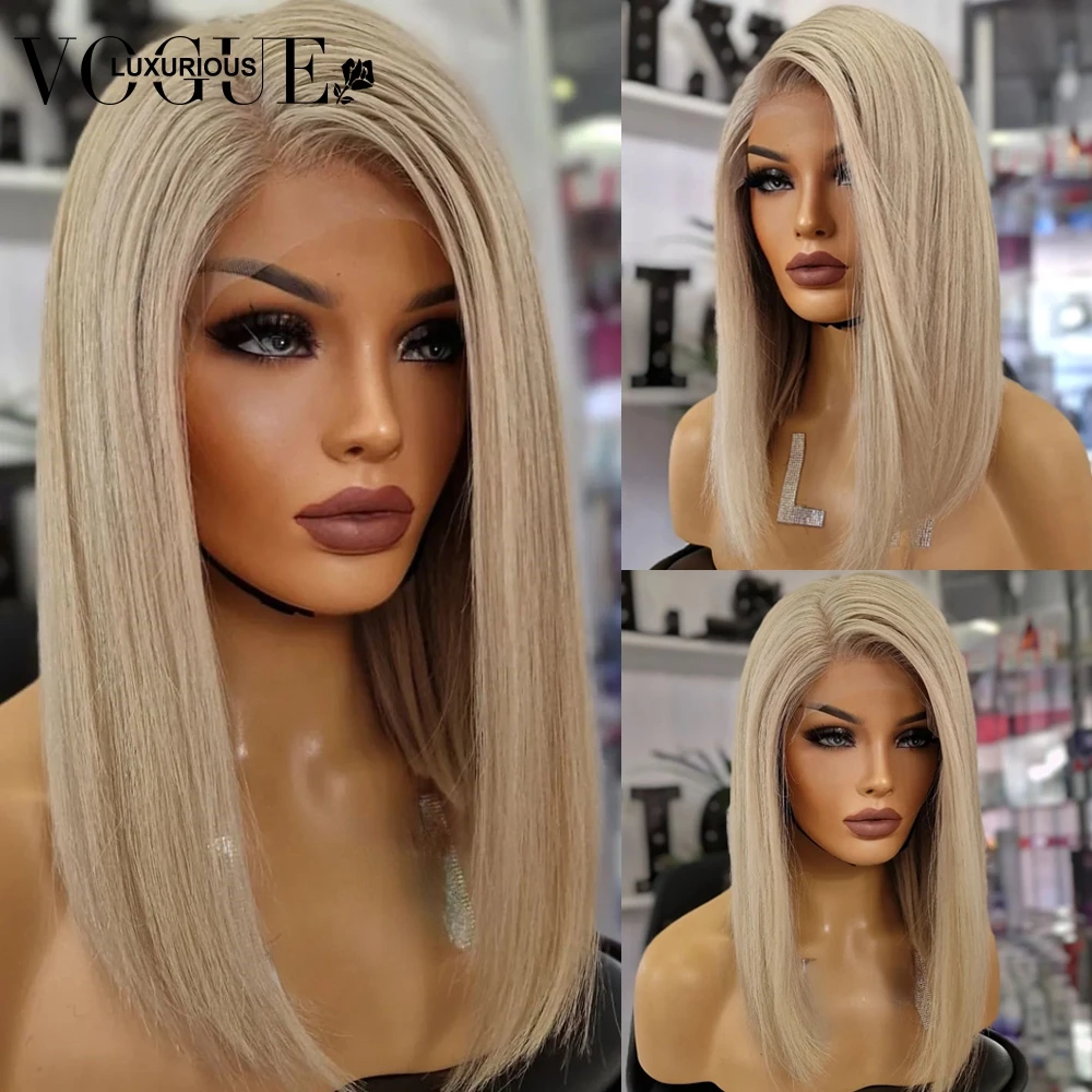 13x4-transparent-hd-light-ash-blonde-wig-preplucked-4x4-lace-closure-short-bob-glueless-wigs-grayish-brazilian-virgin-human-hair