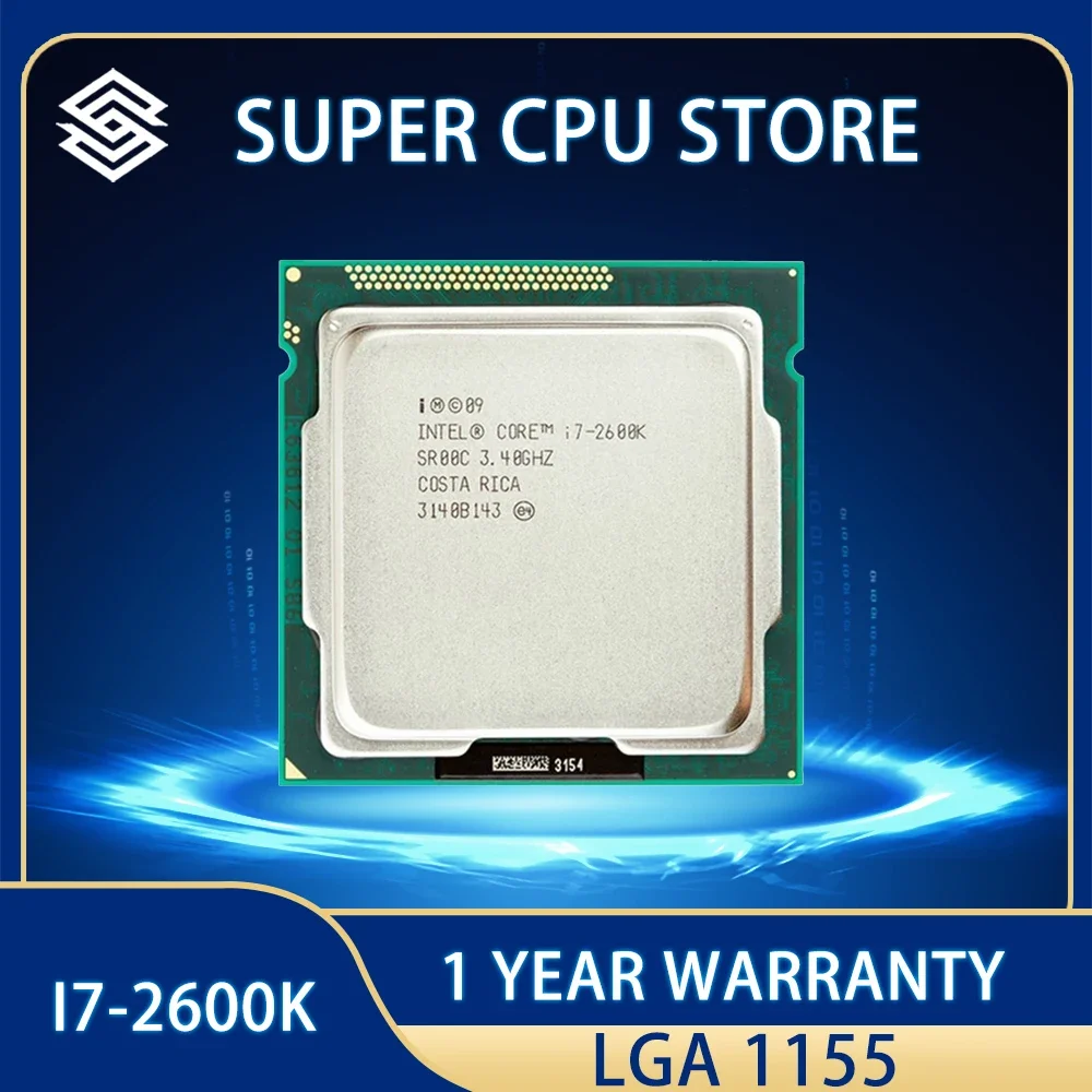 Processore Cpu Intel Core I7-2600K I7 2600K 8M 95W 3.4 Ghz Quad-Core Lga 1155