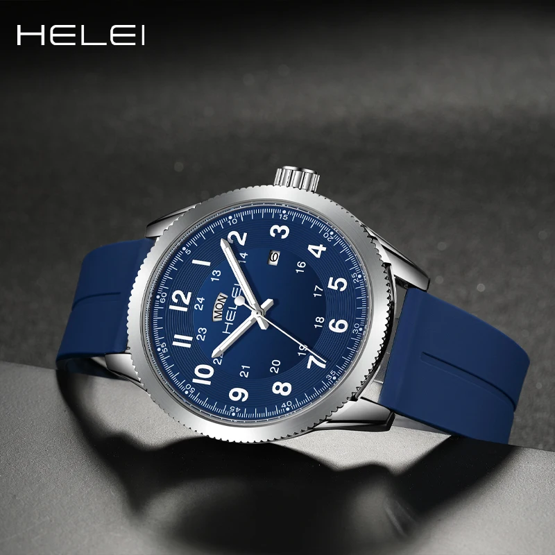 HELEI men's watches digital dial fashion quartz wristwatch men's wristwatches watches men's authentic watches gift for men