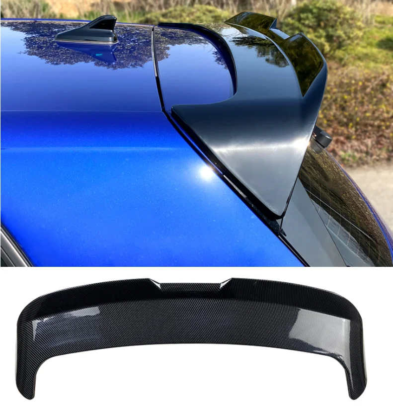 Car Rear Roof Trunk Spoiler Wing For Vw Golf 8 Mk8 2020-2022 Hatchback Abs Black/Carbon Fiber Trunk Large Surround Spoiler