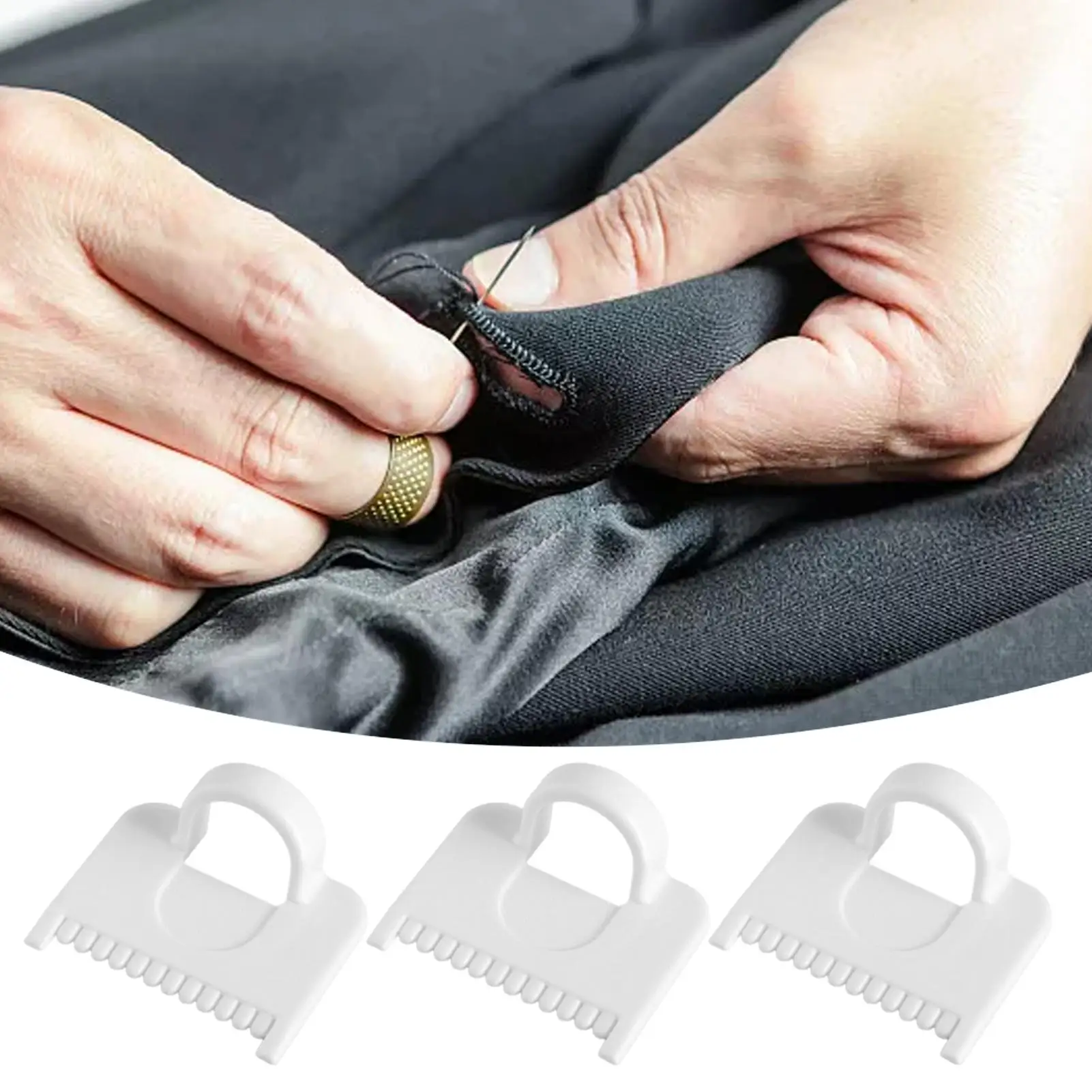 3pcs Stitching Tools Multi Functional Lock Edge Hand DIY Sewing Template For Home Manual Fabric Edge Sealing Auxiliary Artifact