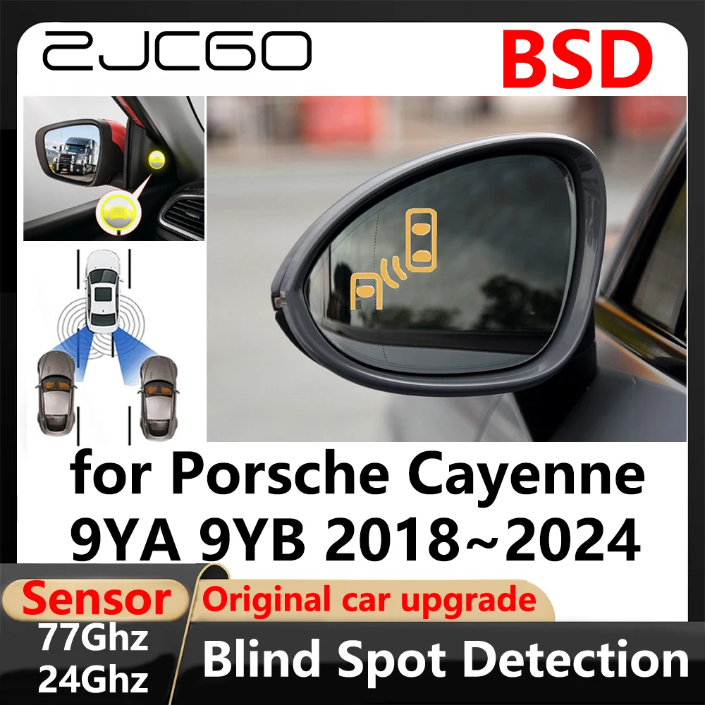 

ZJCGO BSD Blind Spot Detection Lane Change Assisted Parking Driving Warnin for Porsche Cayenne 9YA 9YB 2018~2024