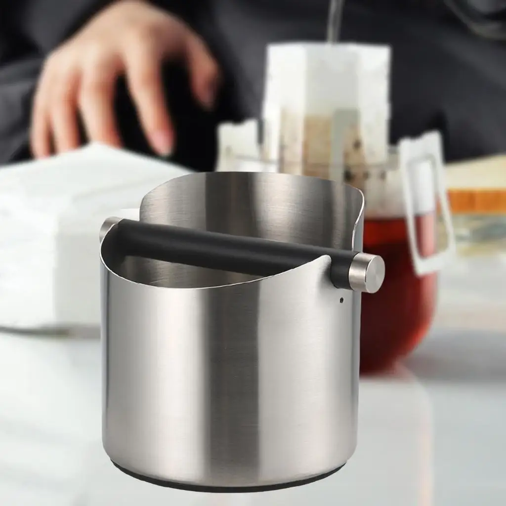 

Coffee Knock Box Shock-Absorbent Espresso Slag Bucket Detachable Knock Bar for Home Kitchen Office Barista Grind Waste Bin