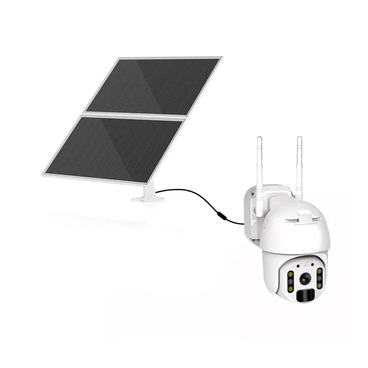 

Exterieur Solar Powered Camera IP66 Waterproof 1080P PIR Detection Color Night Vision 20w PTZ Wireless Video Surveillance CCTV