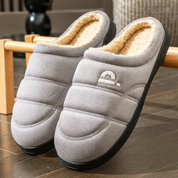 Men's Suede Platform Slippers with Memory Foam and Non - Slip TPR Sole - 46 - 47 (Gray)