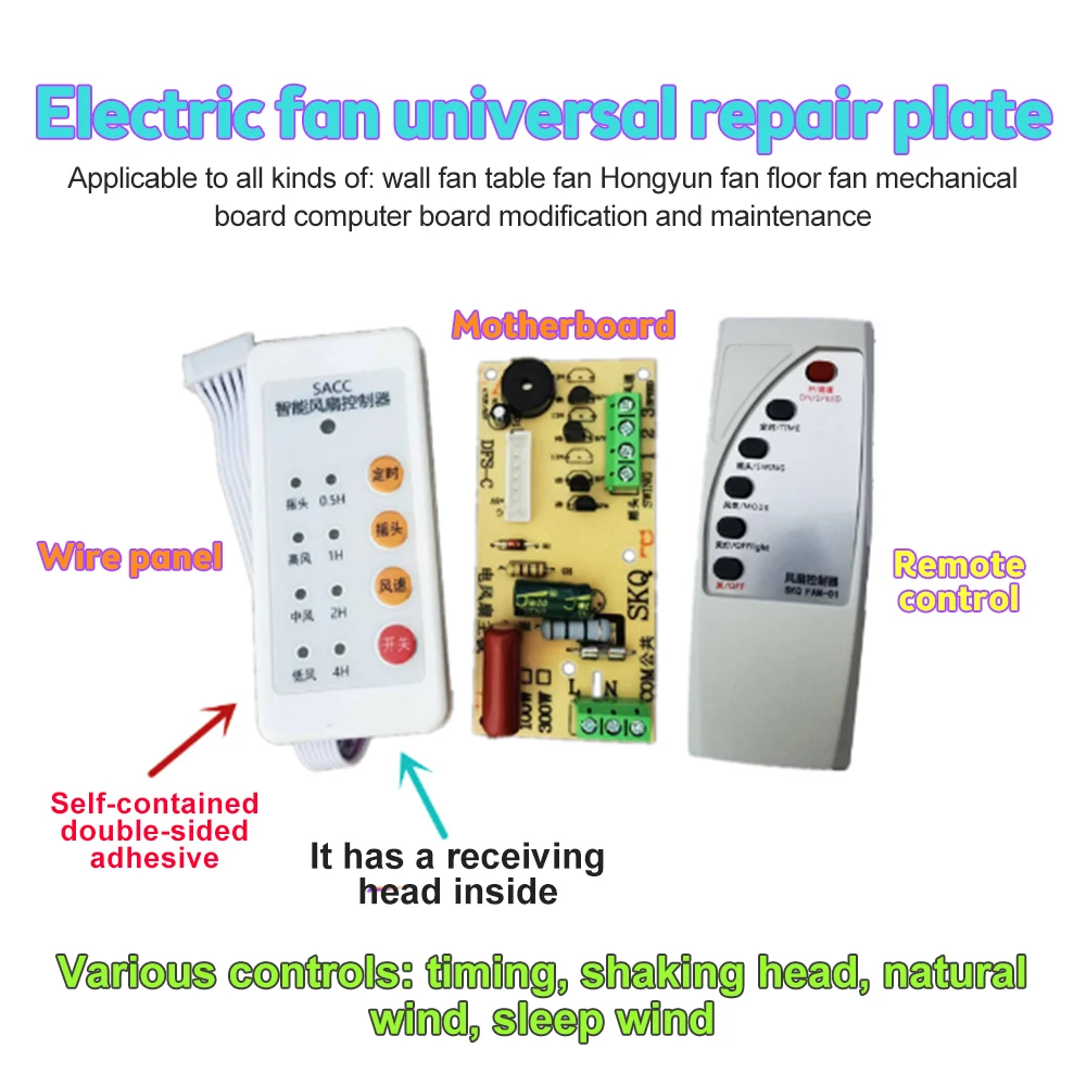Board Fan Controle Remoto Módulo Kit Velocidade Regulação Timing Control