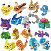 DIY Pokemon Blocks Small Cartoon Mini Building Block Pikachu Charizard Eevee Mewtwo Anime Assemble Action Model Dolls Toys 2