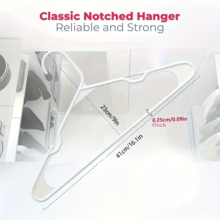 10/30Pcs Dry Wet Plastic Hangers With Notches Ultra-thin Space Saving Storage Of Non-slip Plastic Clothes Hanging Arrangement n 3