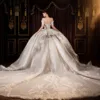 Customized Modest Ball Gown Women's Wedding Dresses Fashionable Sweetheart Pearls Bride Gowns Princess Vestido De Noivas LSMX194 1
