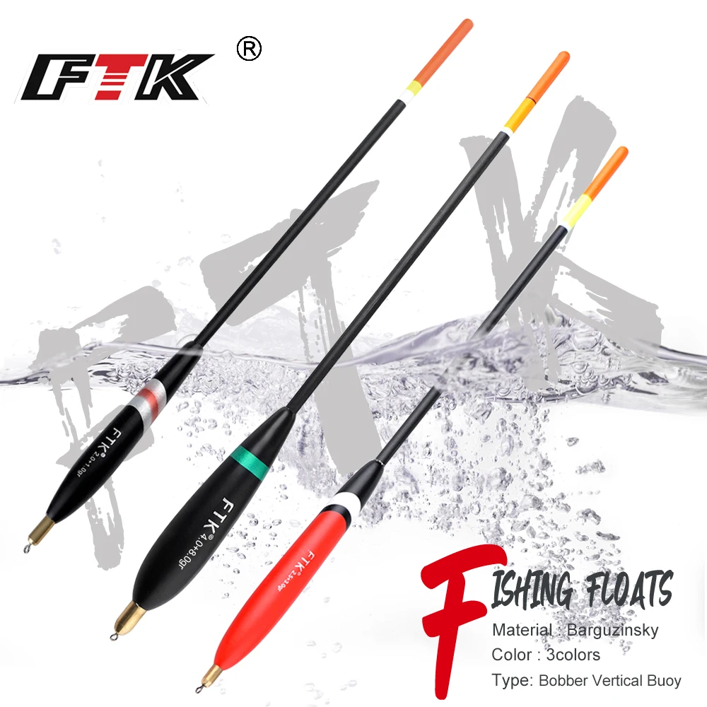 Fishing floats Fishing float Fishing bobber Fishing buoy FTK Barguzinsky Fir Float 3colors 3pcs/pack 4pcs/pack Bobber Vertical Buoy Mixed Size