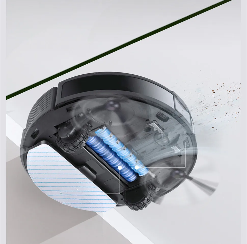ECOVACS-DEEBOT T9 AIVI ÷ odkurjacz κ w, peni automatyczne zamiatanie OZMO Pro drgazl Mop 0 kolizji Auto puste