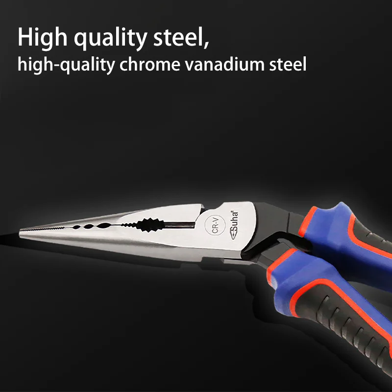 SUHA 8.5 inch Elbow Pointed Pliers For Cutting Steel Wire Electrician's Labor Saving Hand Guard Multifunctional Manual Tool 2