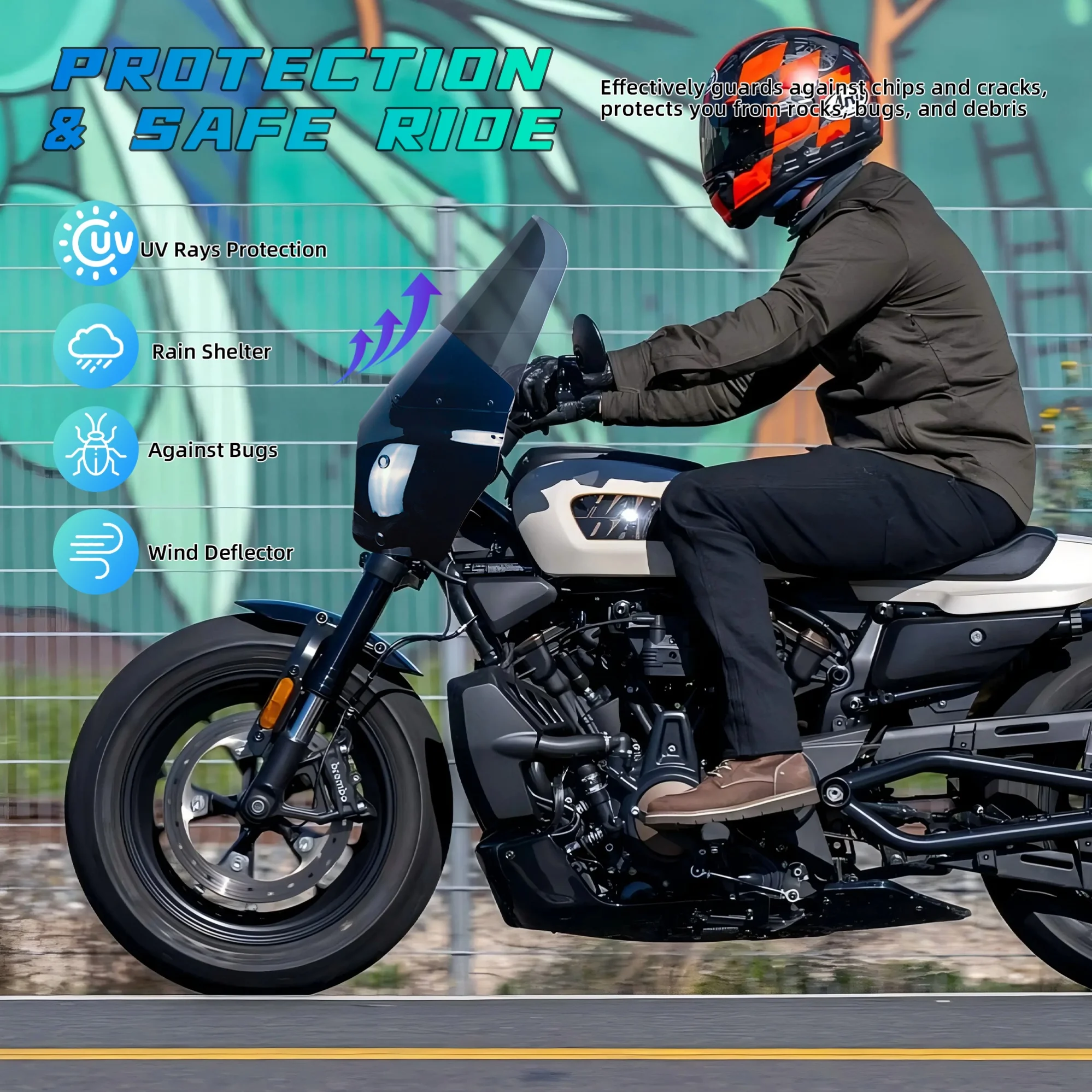 15" Sportster 883 Motorcycle Front Fairing Deflector for Road Warrior Fairing for Harley Sportster 883 Iron XL883N XL1200