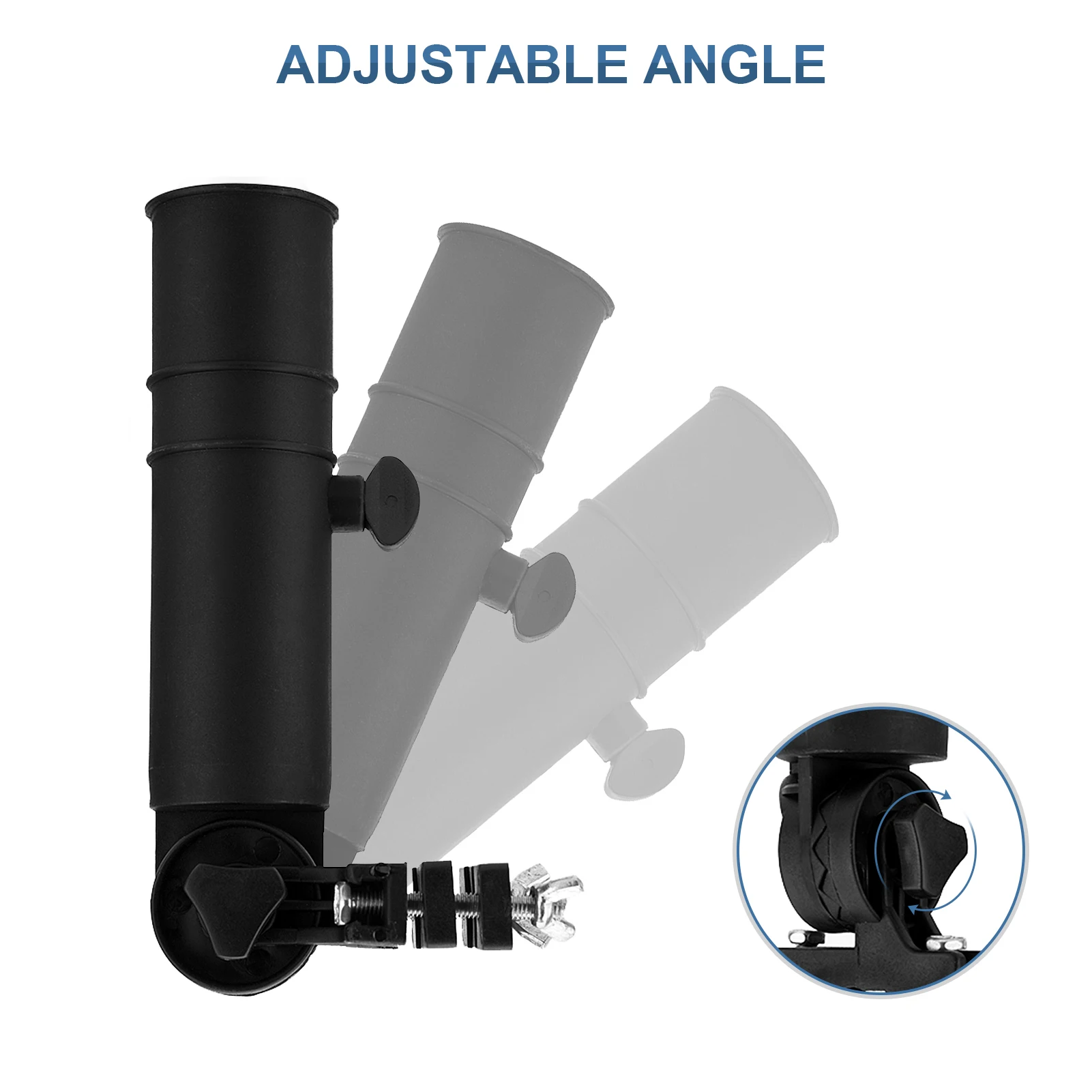 Description Picture 4 of itemUniversal Golf Cart Umbrella Holder Adjustable Golf Trolley Umbrella Stand Clip Buggy Baby Pram Wheelchair Umbrella Bracket
