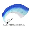 Belly Dance Veil Silk Colorful Silk Flag Ribbon Streamer Gradual Colors Elegant Silk Flag Ribbon With Poi Ball For Dance Flow 6