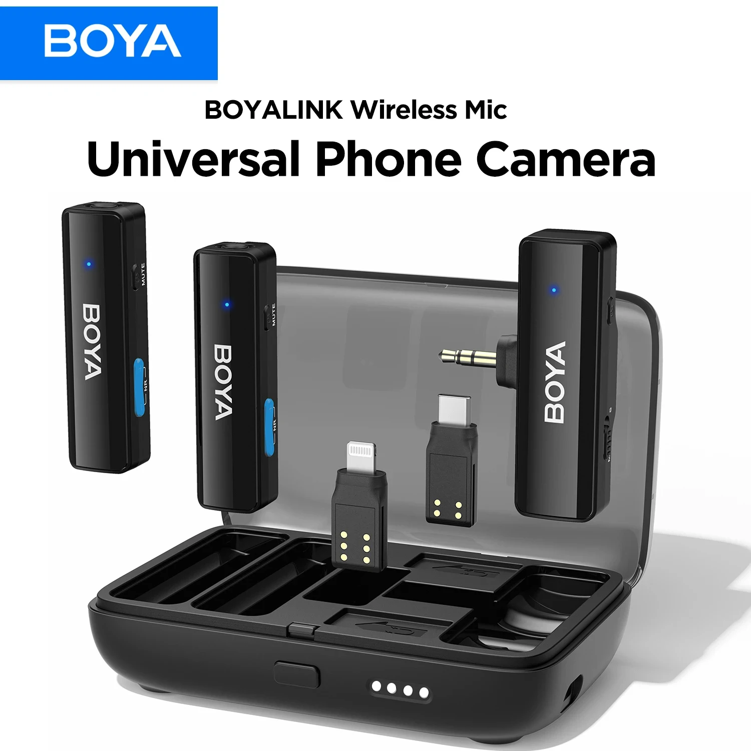 

BOYA BOYALINK Wireless Lavalier Lapel Microphone for iPhone Android DSLR Camera Youtube Live Streaming Audio Recording Interview