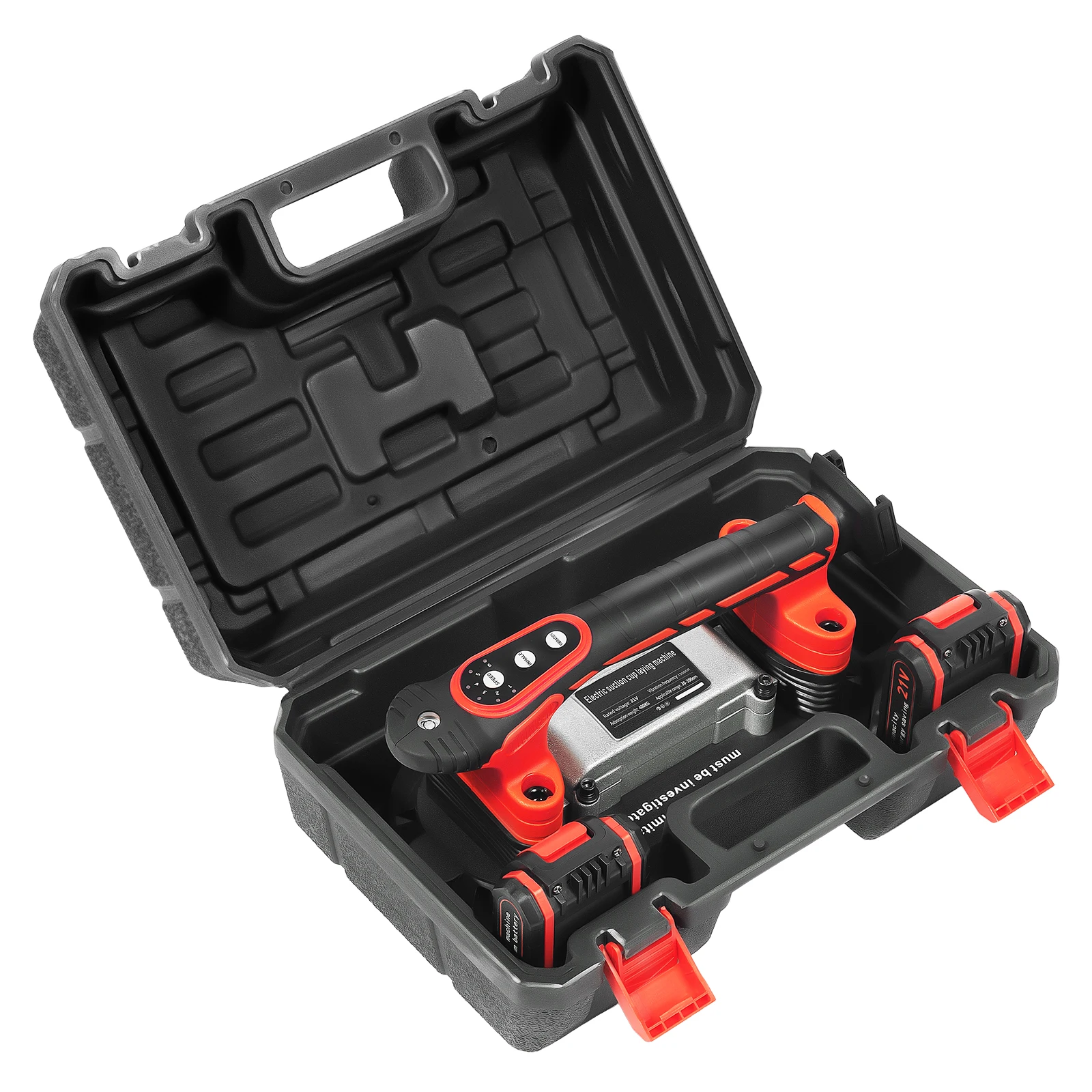 21V 2000mAh Handfliesenvibrationsgerät 6-stufig Einstellbare Fliesenverlegemaschine Elektrischer Vakuum-Saugnapf Zwei Akkus – Detail 15