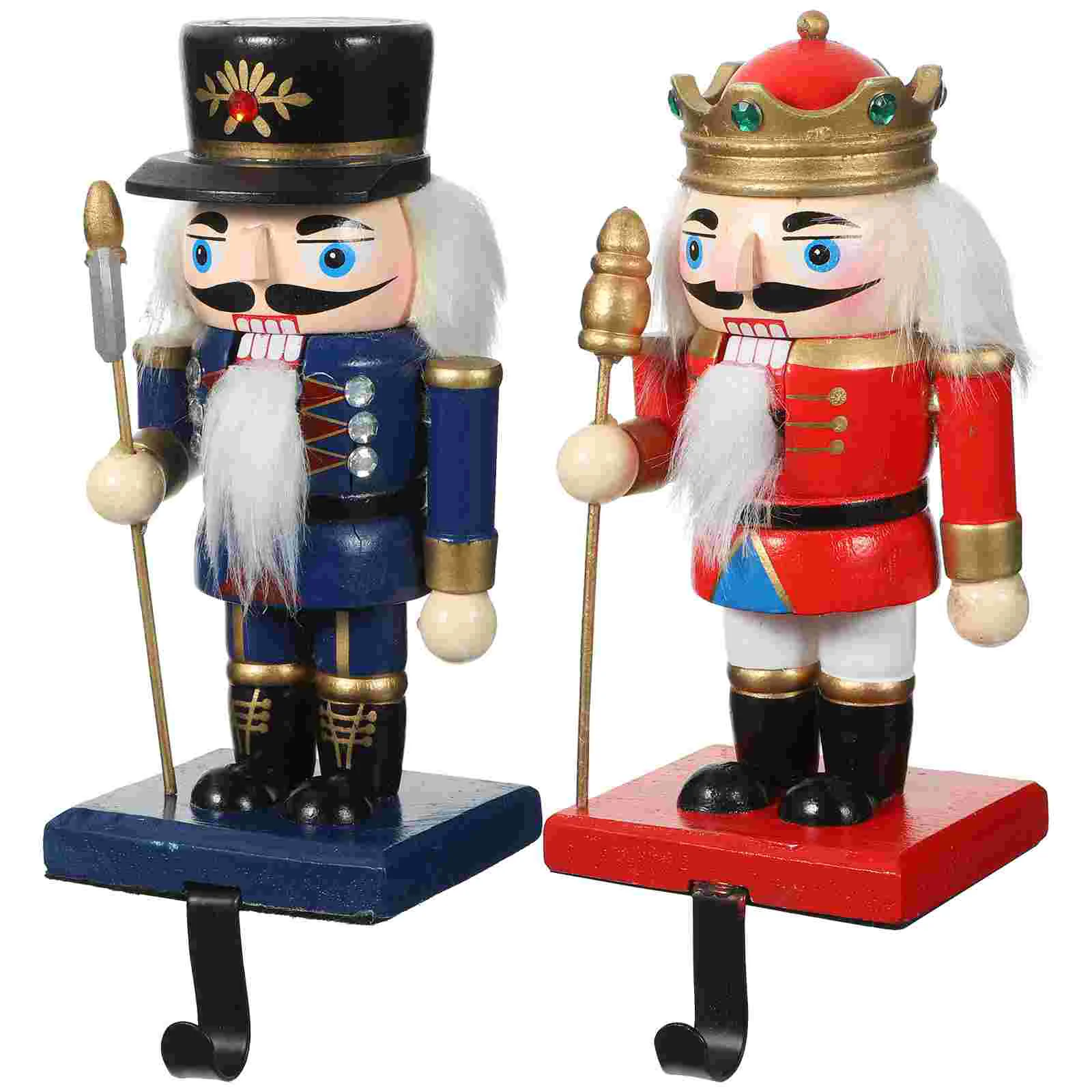 

Christmas Nutcracker Stocking Hooks Rustic Metal Rustic Metal Mantel Stocking Holders Table Decoration