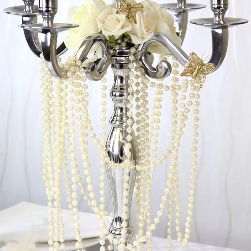 Pearl Bead String Imitation Pearls Chain Craft Fishing Line Garland Decor 2/5/10Meters 3/4/5/6/8mm