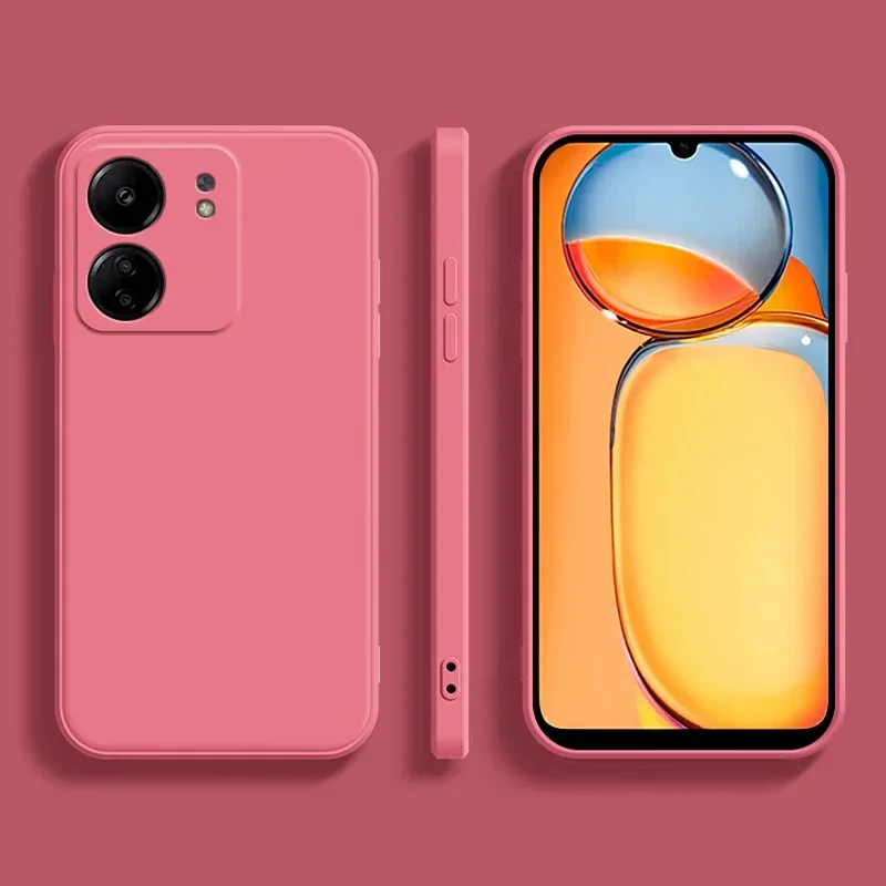 Silicone Soft TPU Matte Phone Case - Solid Color, Thin Design