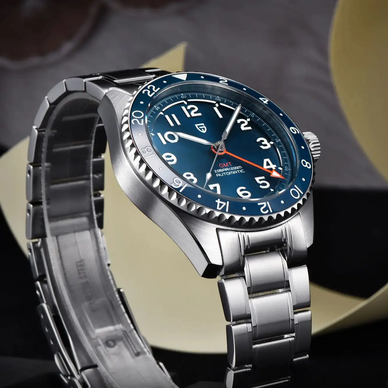 Pagani Design 2024 GMT NH34A Men's Automatic Mechanical Watch Luxury Sapphire Stainless Steel Waterproof 200M Watch for Men's Re