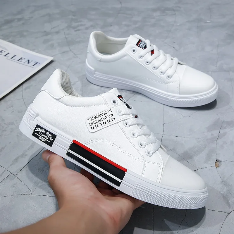 Fashion Leather Men Canvas Shoes Autumn High-Top Casual Shoes for Men Non-Slip Male Sneakers Flat Tenis Shoes Zapatillas Hombre 6