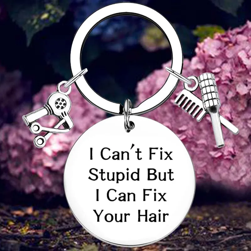 

Hair Stylist Keychain Hairdresser Gift Hair Stylist Jewelry Key Rings Stylists Graduate Gift