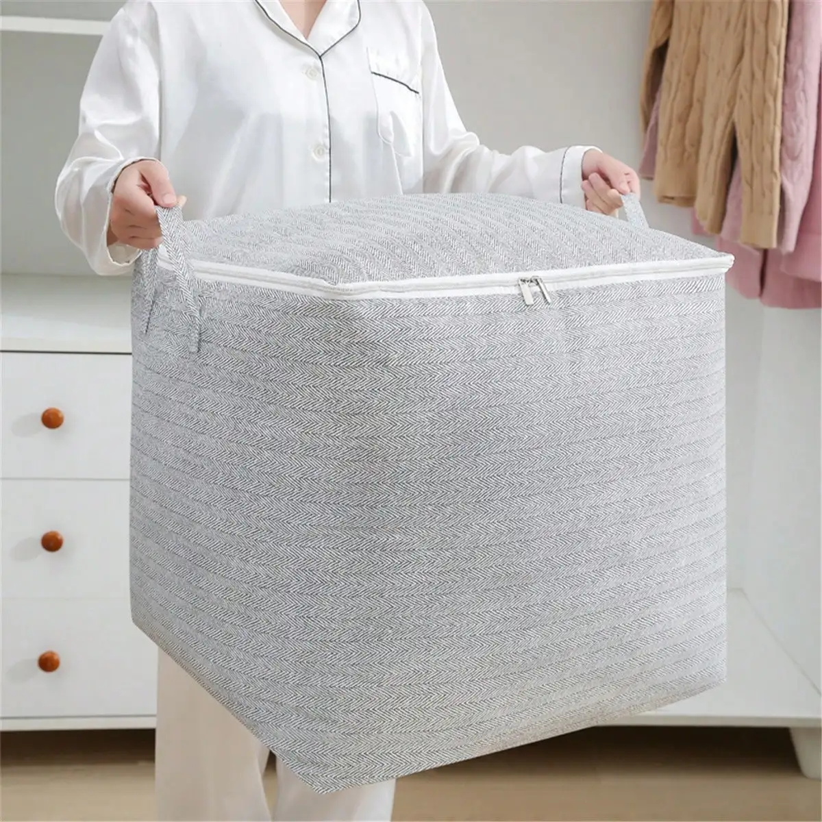 Clothes Quilt Dust Bag Handle Foldable Moistureproof Large Capacity Storage Bag Lids Moving Storage Packing Quilt storage bag clothes organizer clothes storage bag clothes storage box foldable storage bags clothes storage organizer foldable storage bag quilt storage bag travel storage bags