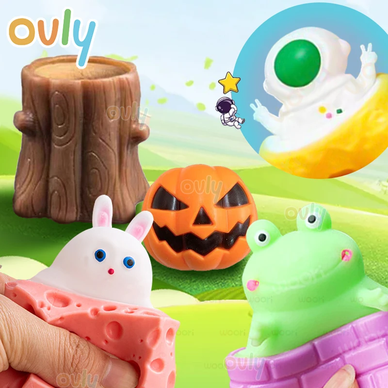 Ovly New Squeeze Rabbit Astronaut Frog Squirrel Cup Toys Decompression Fidget Antistress Sensoriale Antistress Regalo Per Bambini