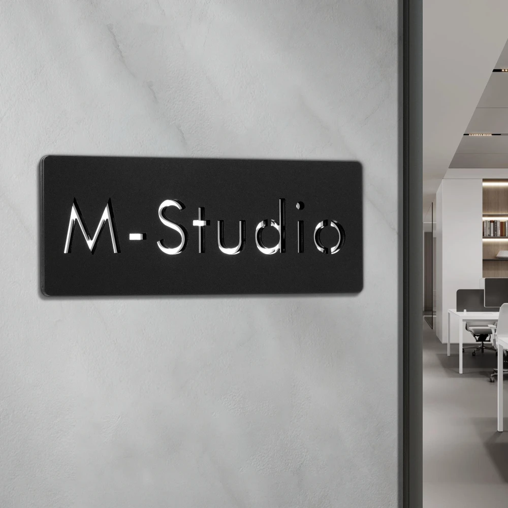 Modern Acrylic House Number Door Plates Shop Signboard Customized Letter Family Name for Cafe Apartment Villa Home Hotel Mailbox
