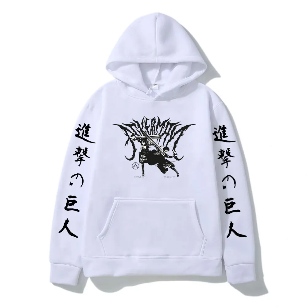 

Japanese Anime Attack on Titan Comic Print Hoodie Pullover Shopping Student Shirt Long Sleeve Sweatshirt Harajuku Street Hoodie