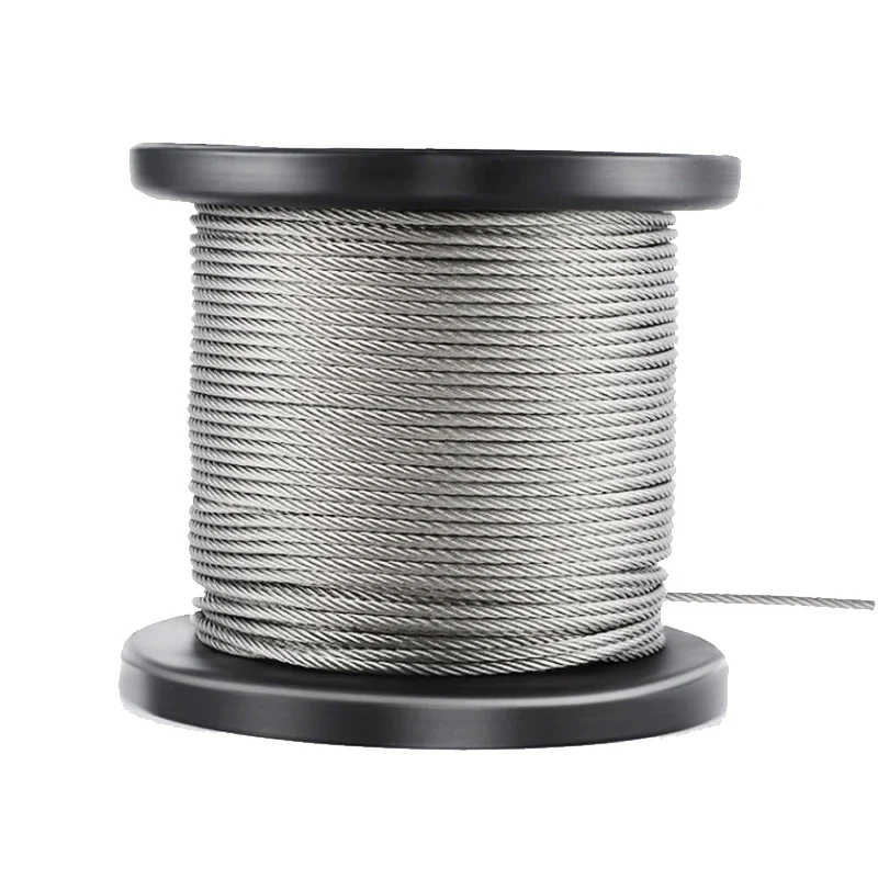 Stainless steel wire rope steel wire rope SUS 304 Stainless steel wire rope Full size Diameter 0.3~5mm Length 20~100 Meters Waterproof soft cable
