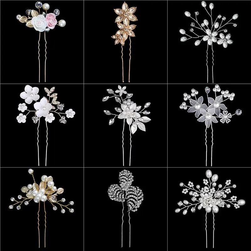 Perle U-förmige Haarspange Gabel Haarschmuck Kopfschmuck Kopfbedeckung Geschenk Hochzeit Braut Haarschmuck Strass Haarnadeln