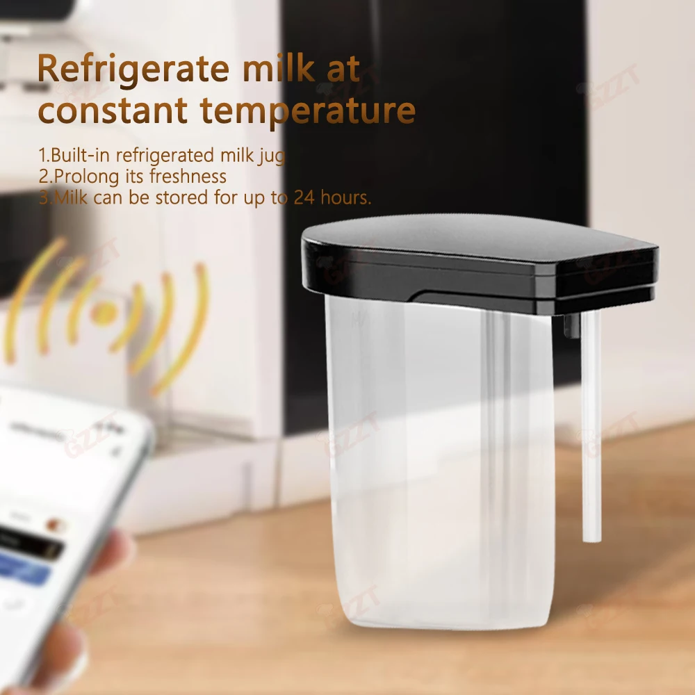 Fully Automatic Coffee Machine GZZT Electronic Refrigeration Fresh Milk Tank PID Temperature Control WiFi Mobile Phone Control