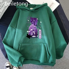 

Demon Slayer Hoody Oversized Sweatshirt Sudaderas Kimetsu No Yaiba Shinobu Kochou Anime Print Hoodie Women Men Casual Sportswear