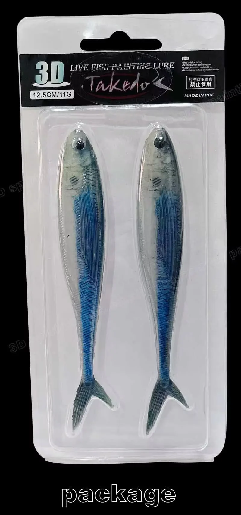 TAKEDO 3D Lebende Fische Malerei Köder 12,5 cm 11g 16 cm 21,5g Leuchtende Weiche Angeln Köder Schere schwanz Fisch Für Thunfisch Bass Meer Angeln – Detail 8