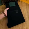 Simple All-Match Pure Color Jeans Men's 2024 High-End Business Trends Office Light Luxury Slim Fit Ankle Tight Trousers 1