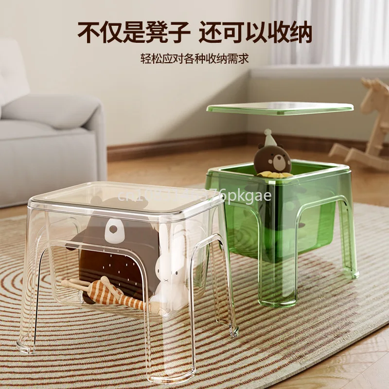 

Thickened PET Can Store Stool Living Room Small Bench Home Chair Simple Plastic Stool Furniture