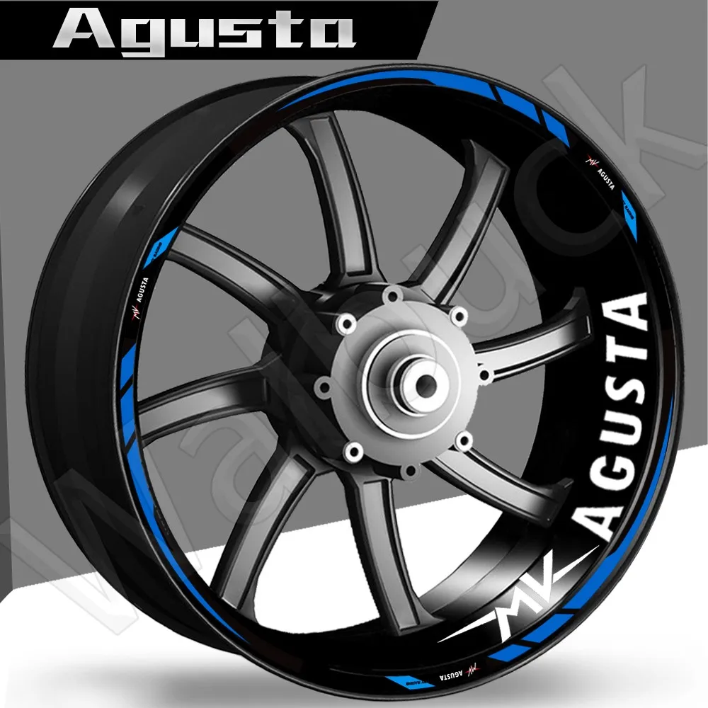 

Motorcycle Wheel Stickers Rim Hub Stripe Reflective Decals For MV Agusta F3 675 800 F4RR Brutale800 920 990 1000 1090RR Dragster