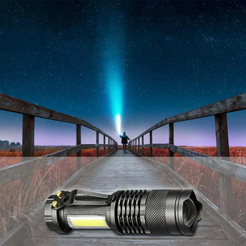 

Mini LED Flashlight Portable USB Rechargeable Zoom Torch Outdoor Retractable Q5 Lighting Waterproof Remote Camping Hiking