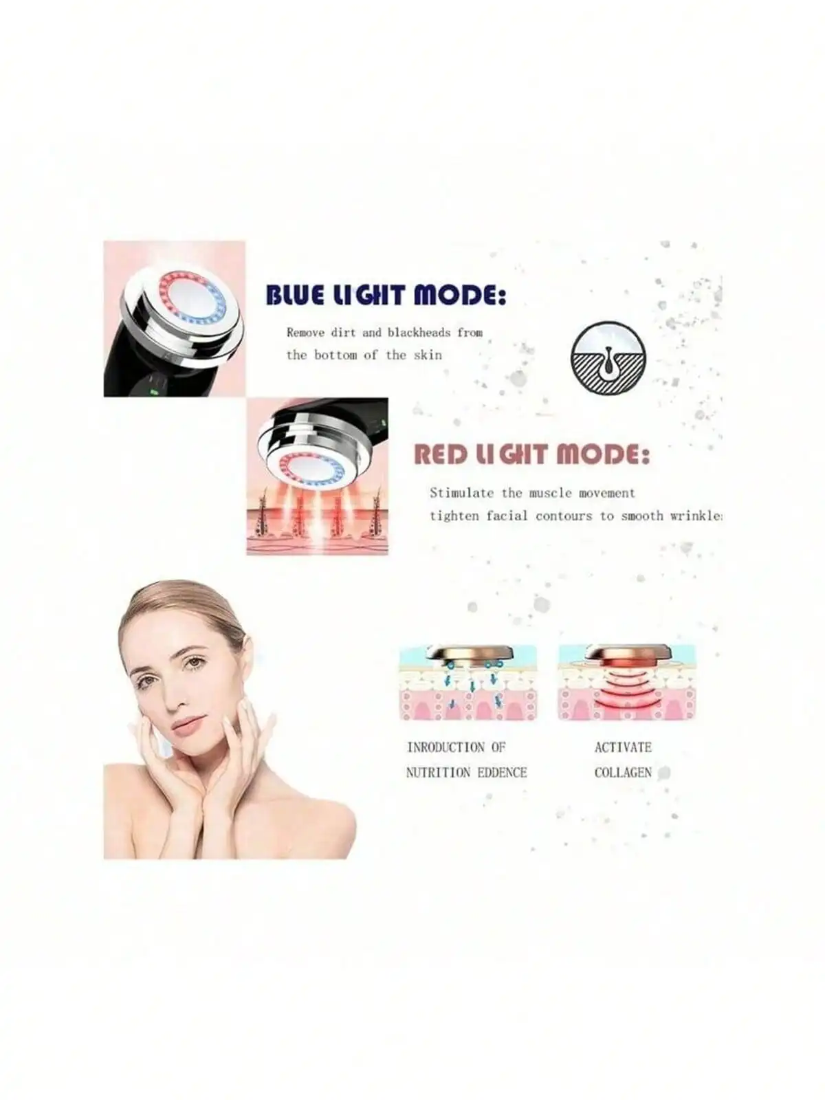 Facial Lifting Eye Massager Device for Skin Care
