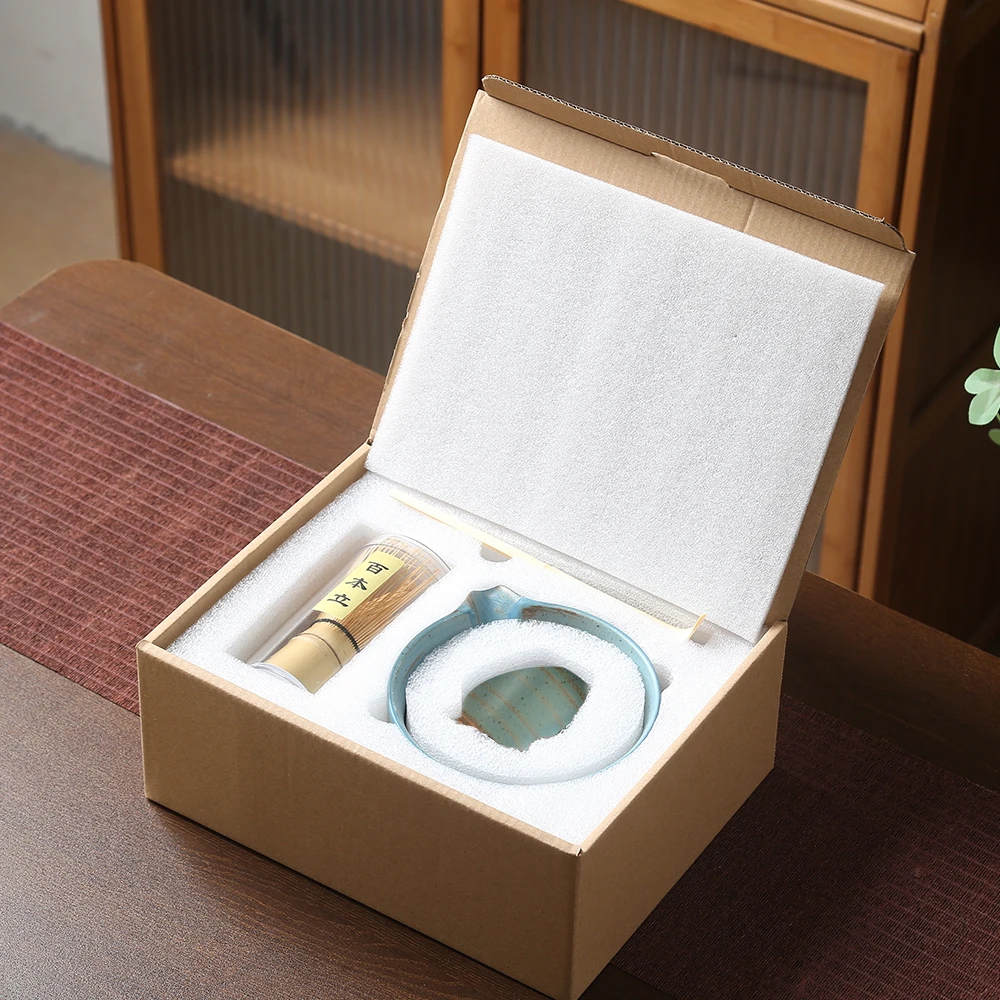 Matcha Whisk Set and Bowl Matcha Making Kit Whisk Bowl With Spout Powder Starter Sifter Ceramic Whisk Holder Tea Set
