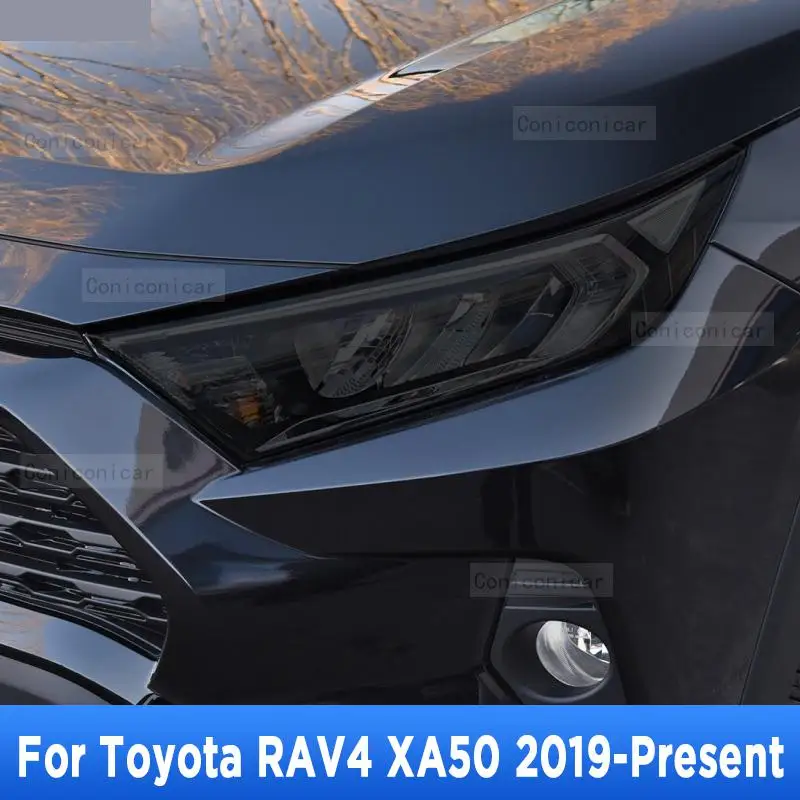 

Car Headlight Protection Tint Anti-Scratch Black Protective Film TPU Stickers For TOYOTA RAV4 XA50 2019-Present Accessories