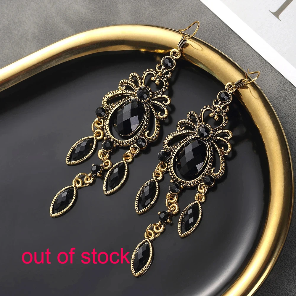Orecchini Pendenti A Goccia Con Faccia Astratta - Vintage E Alla Moda In Metallo Per Donne - Regalo Unico - 3