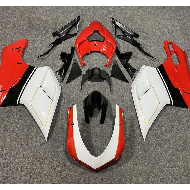 

Для Ducati 848 Evo 1098 1098s 1198 2007 2008 2009 2010 2011 ABS Корпус мотоцикла красный и белый комплект обтекателей 07 08 09 10 11