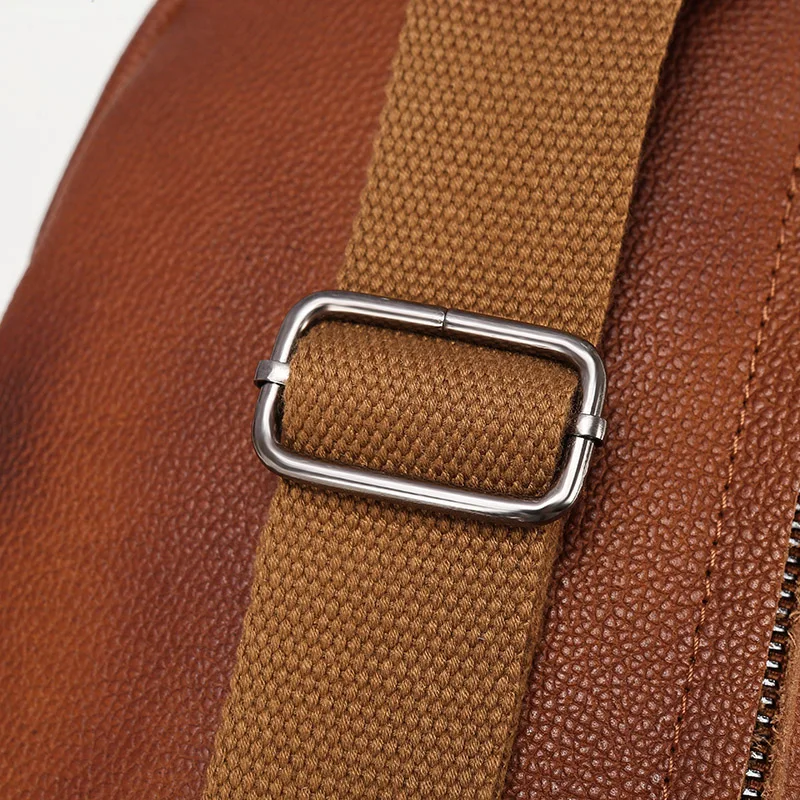 Luxury Designer Mens Genuine Top Grain Leather Chest Bag image 19