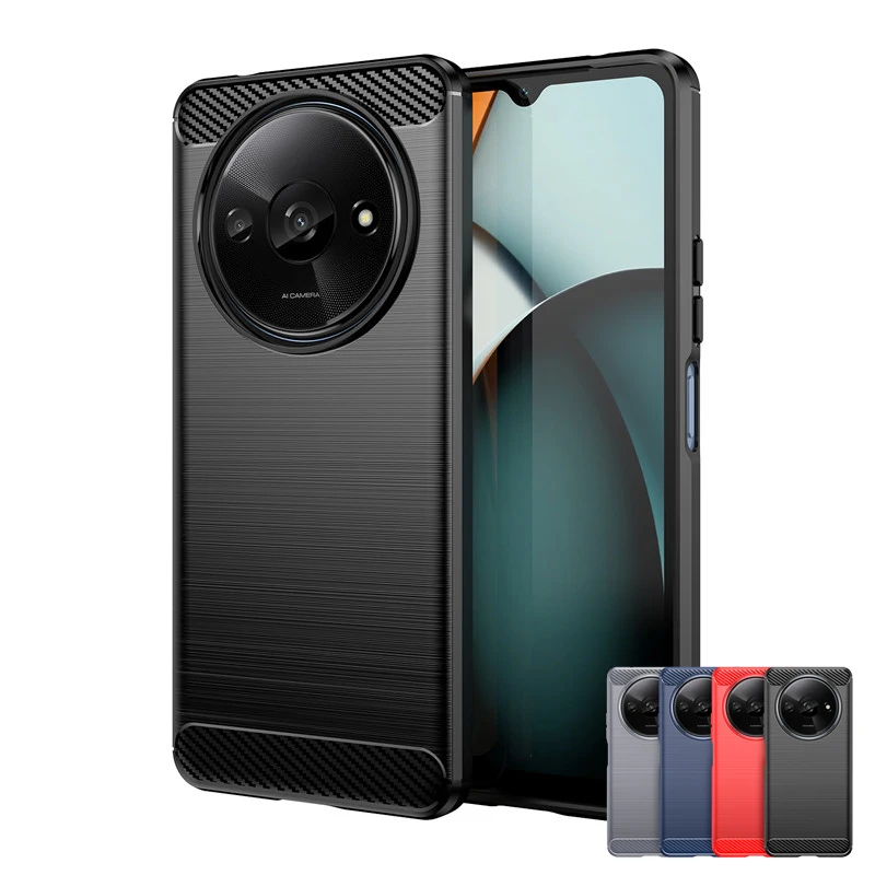 Per Xiaomi Redmi A3 Custodia Xiaomi Redmi A3 A2 A1 Cover Cover Posteriore In Tpu Spazzolato Di Lusso In Silicone Morbido Antiurto Xiaomi Redmi A3