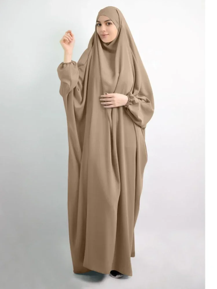 Eid Hooded Abaya Muslim Women Prayer Garment Hijab Dress Arabic Overhead Khimar Abayas Kaftan Ramadan Gown Islamic Clothes Niqab