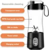 Orange Juicer Blender Machine Black Wireless Fresh Juice Blender Bottle Portable Mini Fast Orange Squeezer Can Blend Ice 2